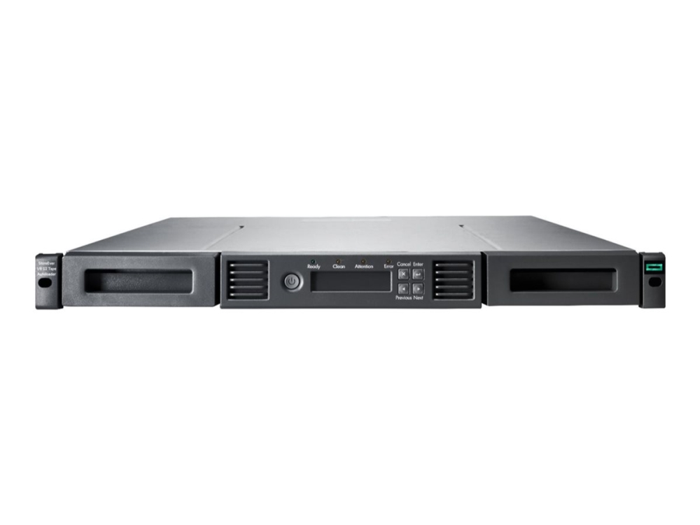 HPE Storage MSL 1/8 - Bånd-autoloader - 144 TB / 360 TB - udvidelsesenheder: 8 - LTO Ultrium (18 TB / 45 TB) - Ultrium 9 - max. antal enheder: 1 - Glasfiberkanal - rackversion - 1U - stregkodelæser