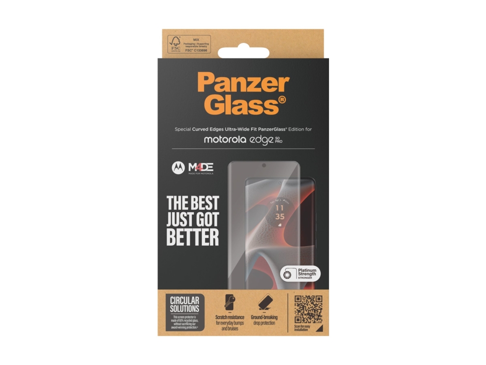 Panzerglass Displayschutz Motorola Edge 50 Pro | Ultra | Ultra-Wide Fit, Motorola, Motorola - Edge 50 Pro, Motorola - Edge 50 Ultra, Trockene Anwen
