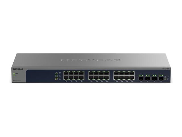 Netgear Xs724em, Managed, L2, 10G Ethernet (100/1000/10000), Rack Mounting, 1U
