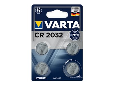 Varta 06032 101 404, Einwegbatterie, Cr2032, Lithium, 3 V, 4 Stück(E), 230 Mah