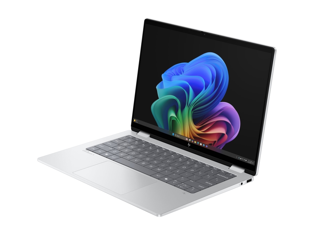 HP OmniBook X Flip Next Gen AI Laptop 14-fm0050no - Flipputformning - Intel Core Ultra 5 - 226V / upp till 4.5 GHz - Win 11 Home - Arc Graphics 130V - 16 GB RAM - 512 GB SSD NVMe - 14 OLED pekskärm 2880 x 1800 (3K) @ 120 Hz - Wi-Fi 7, Bluetooth - glaciärsilver, mjuk grå (tangentbord) - kbd: hela norden | Datorer & Surfplattor - Bärbar dator - Ultrabooks | GameStuff