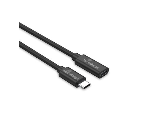 Mediarange Usb-C Forlængerkabel, Usb 3.2, 60W, 2M, Sort