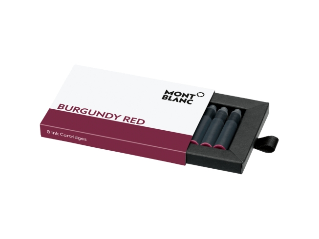 Montblanc Burgundy Red mustepatruunat täytekynään burgundinpunainen 8 kpl (105199)