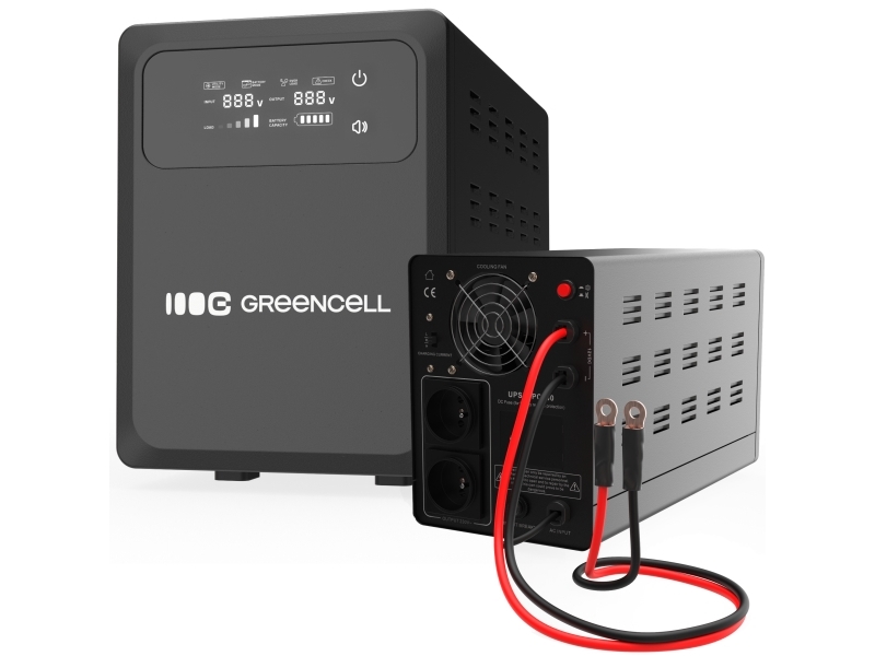 Greencell Avr Ups 800Va 500W Powercore 12 Vdc Mit Lcd-Anzeige