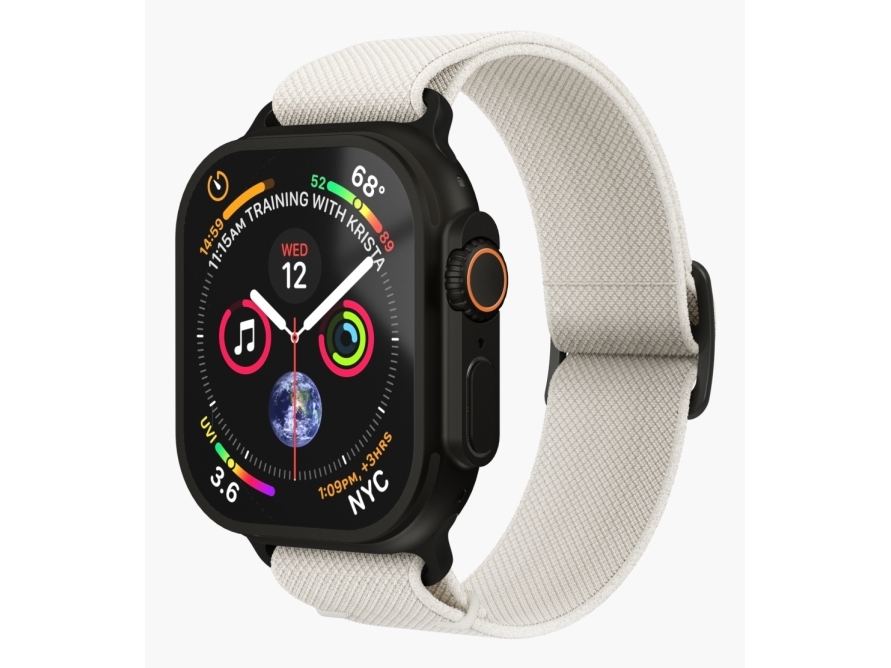 Vonmählen Aws00189, Band, Smartwatch, Sort, Cremefarvet, Apple, Apple Watch Ultra, Nylon