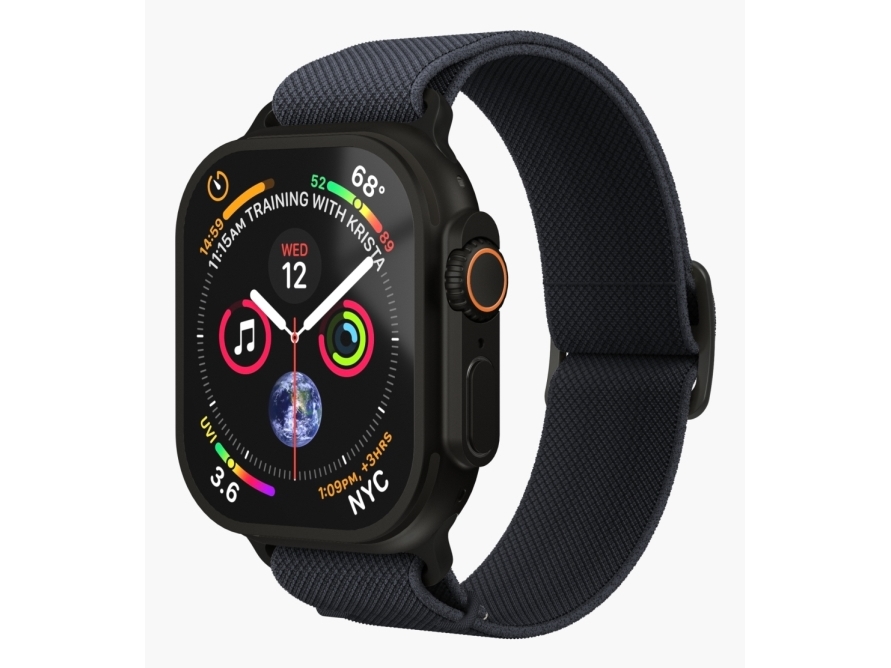Vonmählen Aws00186, Band, Smartwatch, Sort, Marineblå, Apple, Apple Watch Ultra, Nylon