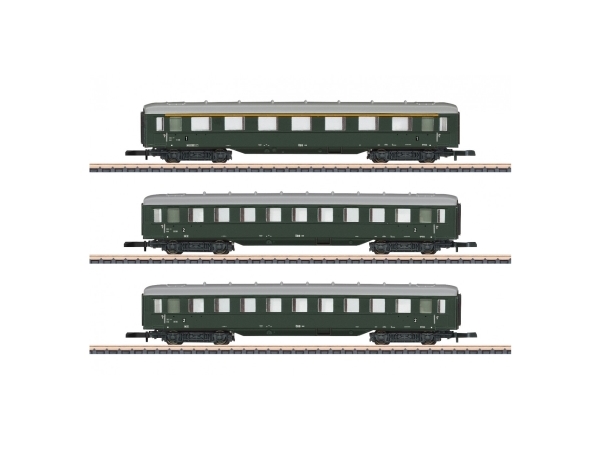 Märklin Öbb Skirted Car Set, Jernbanemodel, Monteringssæt, Z (1:220), 3 Austrian Federal Railways (Öbb) Express Train Cars, Dreng/Pige, Mørkegrøn, Gr