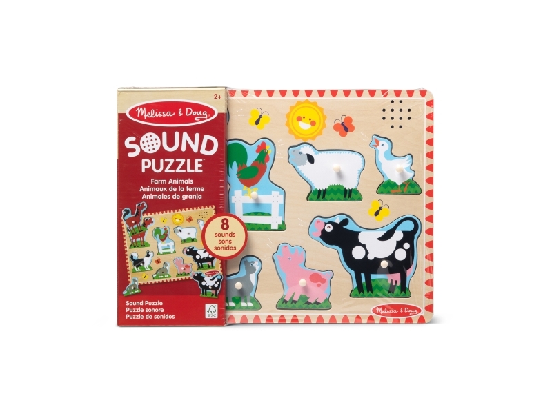 Melissa & Doug Mpz Wpz Farm Anml Sound Pzl8pc Gml, 8 Pc(S), Animals, 2 Yr(S)