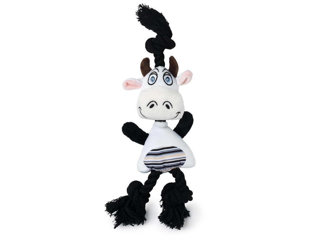 Dogman Hundelegetøj Cowe Rep reb-plys 40cm