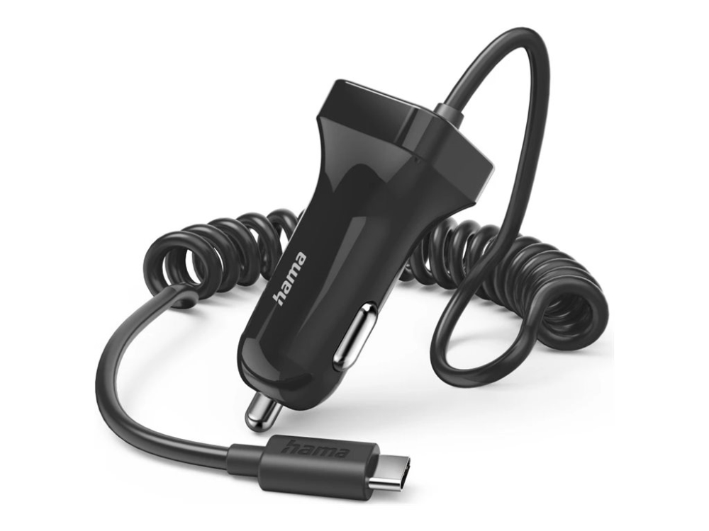 Hama - Bilstrømsadapter - 12 Watt - 2.4 A (24 pin USB-C) - sort