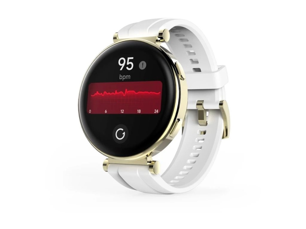 Hama 7000 - 43 Mm - Guld-Zink Legering - Smart Ur Med Rem - Silikone - Hvid - Display 1.32" - Bluetooth - 46 G
