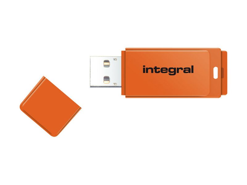 Integral Neon - Usb Flashdrive - 16 Gb - Usb 2.0 - Orange