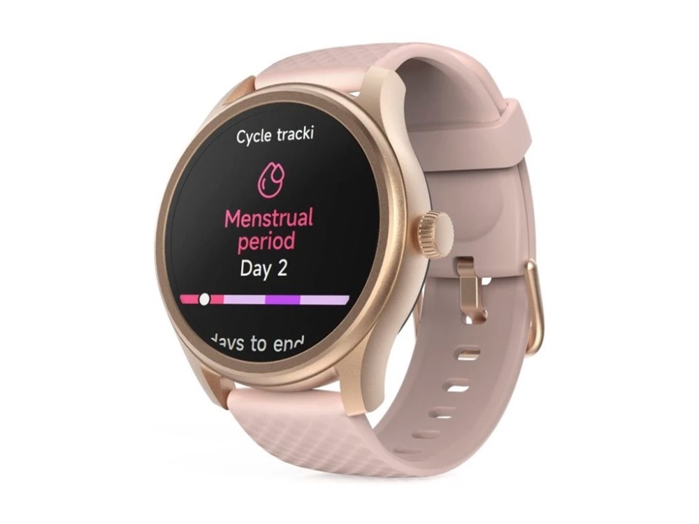 Hama 5010 - 46 mm - rose gold zinklegering - smart ur med rem - silikone - rose - display 1.38 - Bluetooth - 60 g