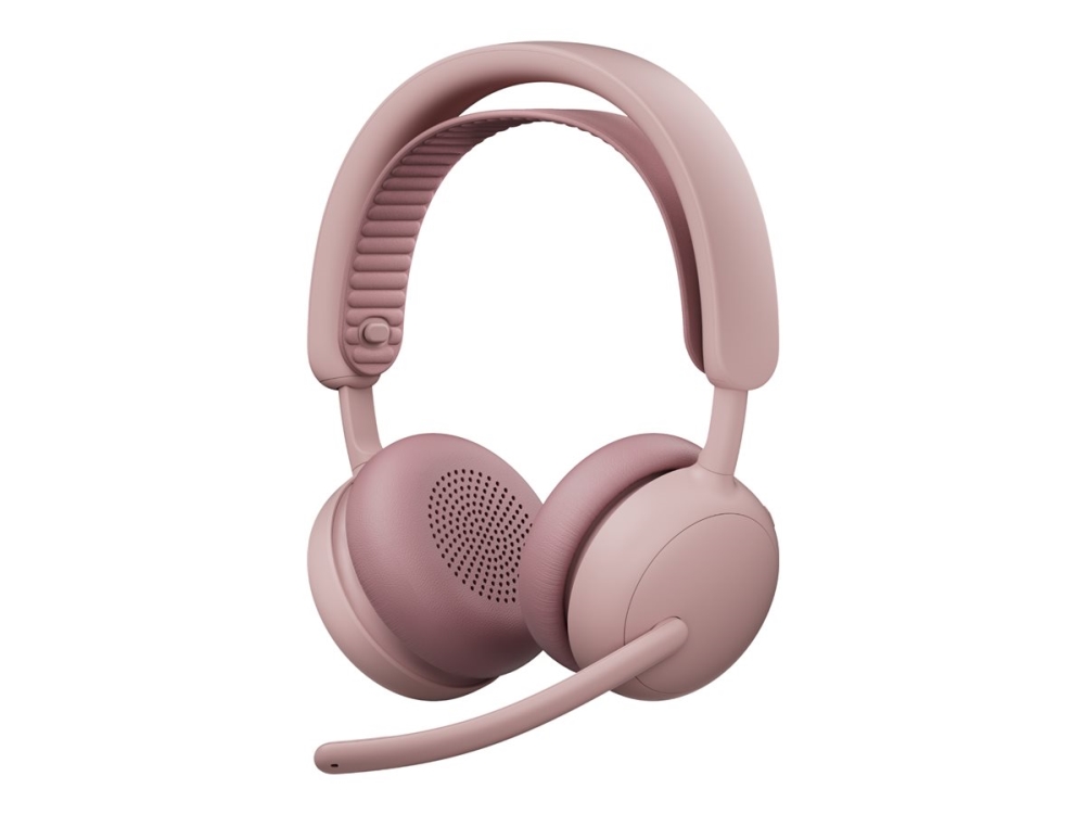 Logitech Zone Wireless 2 ES - Headset - på øret - Bluetooth - trådløs, kablet - aktiv støjfjerning - USB-C - rose