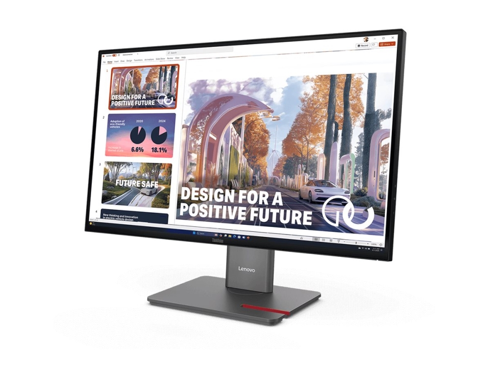Lenovo Thinkvision E27q-40 - Led-Skærm - 27" - 2560 X 1440 Qhd @ 100 Hz - Ips - 350 Cd/M² - 1500:1 - 4 Ms - 2Xhdmi, Displayport - Højtalere - Ravnsor