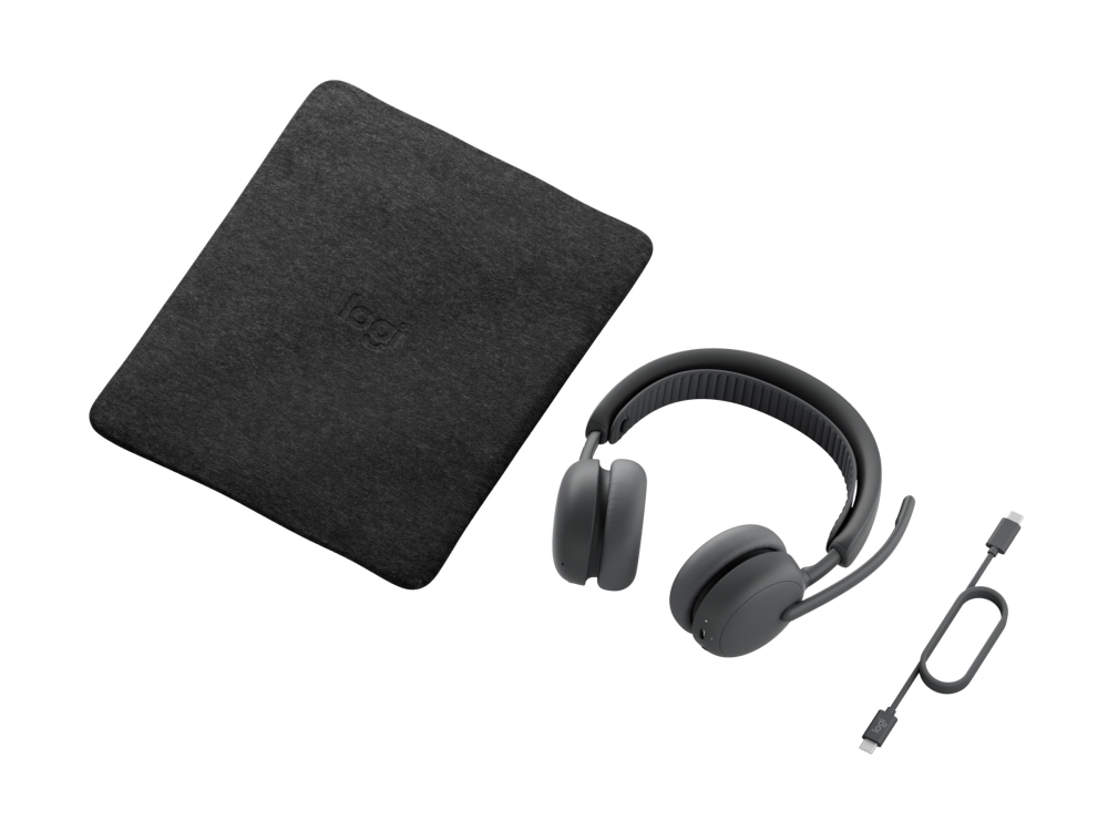 Logitech Zone Wireless 2 ES - Headset - på øret - Bluetooth - trådløs, kablet - aktiv støjfjerning - USB-C - grafit