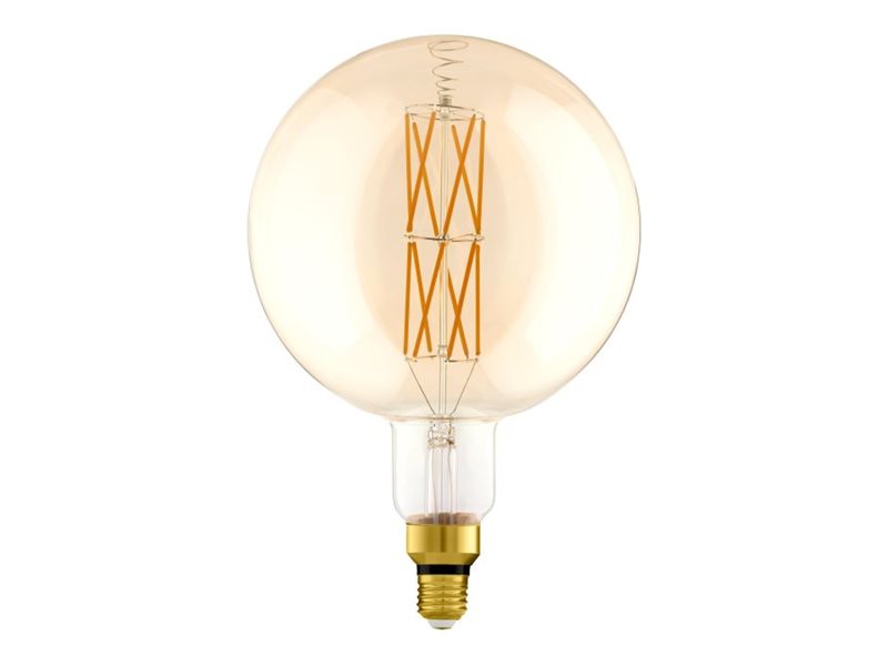 Eglo E27 Led G200 Big Size Bernsteinfarbene Kugellampe Mit Warmweißem Licht