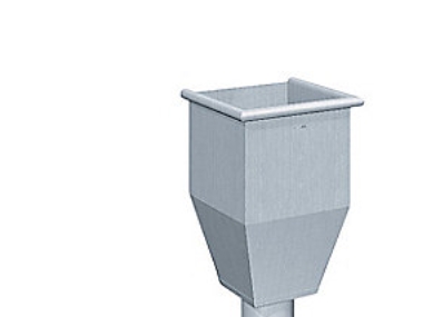 Rheinzink vandsamlerkasse 87 mm CLASSIC walzblank - Tages ikke retur -