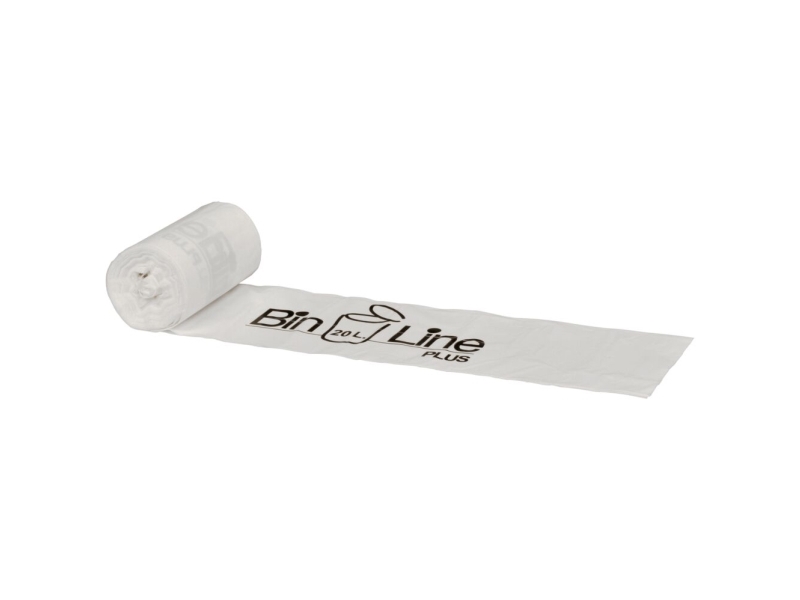 Spandepose Med Stjernebund, Abena Bin-Line Plus, 20 L, Klar, Lldpe/Virgin, 38,5X77 - (12 Stk.)