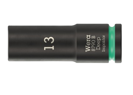 Wera 05005554001, Krafttop, Sort, Grøn, 1 Hoved(Er), 3/8", Metric, 13 Mm
