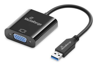 Mediarange Usb-A 3.0 Auf Vga Hd15 Video Konverter 20Cm Sw - Konverter (Mrcs230)