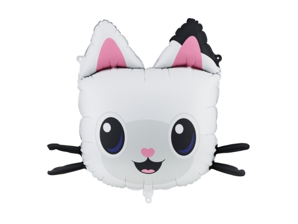Partydeco Panda Pfötchen Folienballon, 65X57 Cm, Mix, Spielzeugballon, Folie, Schwarz, Pink, Weiß, Abbildung, Tier, Mädchen