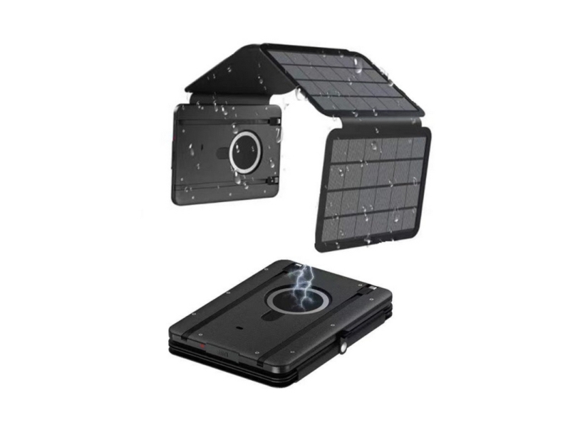 Solar-Powerbank Mit Abnehmbarem Pv-Solarpanel, Kapazität 10000Mah
