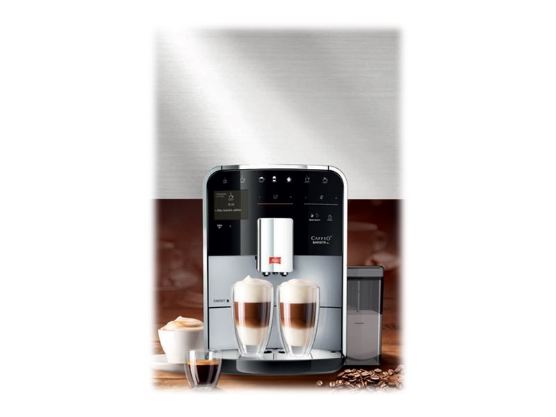 Melitta Caffeo Barista T Smart F83/0-101 - Automatisk Kaffemaskine Med Mælkeskummer - 15 Bar - Sølv/Sort