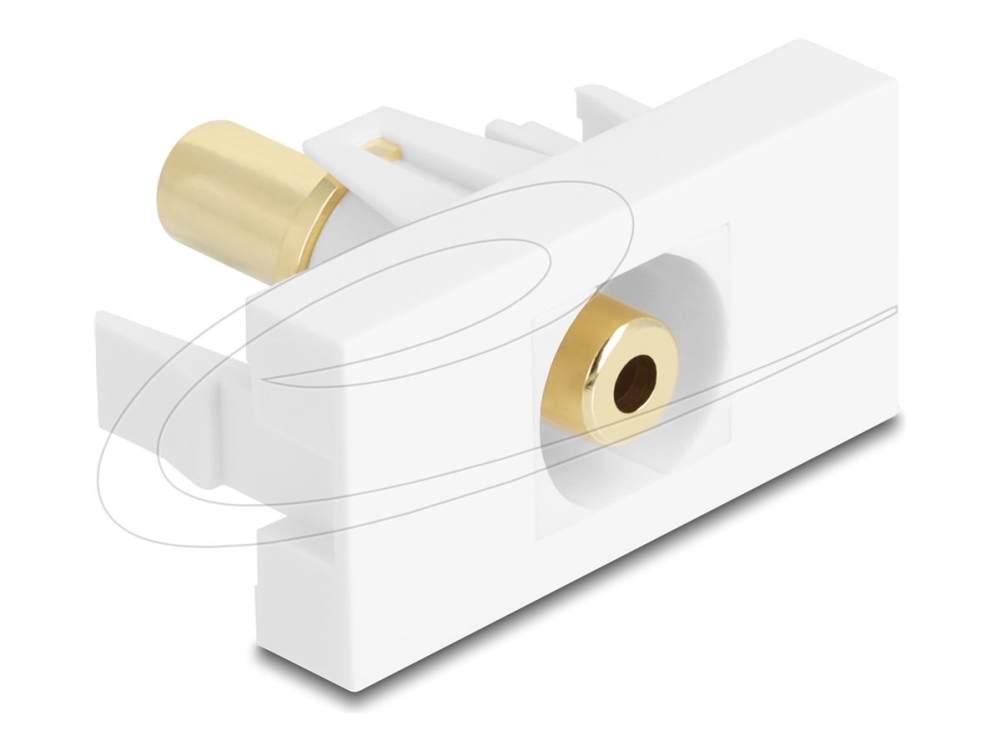 Delock - Easy 45 - Klik I-Modul - Forgyldt - 3,5 Mm Mini-Telefon - 1 Gang - Hvid