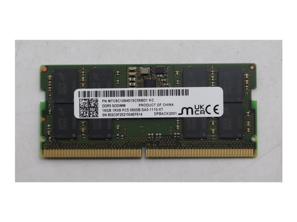 Ram-Hukommelse Lenovo 16Gb Ddr5 5600Mhz Sodimm