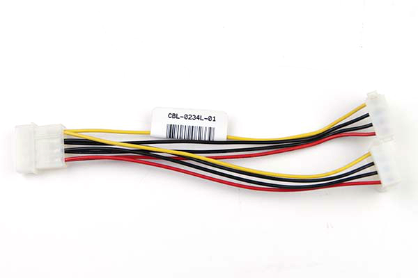 Supermicro Cbl-0234L-01, Molex (4-Pin), 2 X Molex (4-Pin), Gerade, Gerade, Schwarz, Rot, Weiß, Gelb