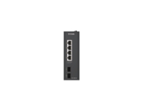 D-Link 6-Port Gigabit Industrial Unmanaged Switch With 2 X Sfp Ports, Unmanaged, L2, Gigabit Ethernet (10/100/1000), Din Rail