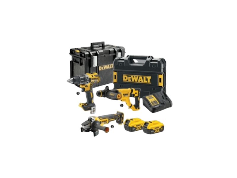 Akkuyhdistelmäsarja DCD791 + DCG405 + DCH263 18V Li-Ion XR 2x5.0Ah, TSTAK DeWalt [DCK327P2T-QW]