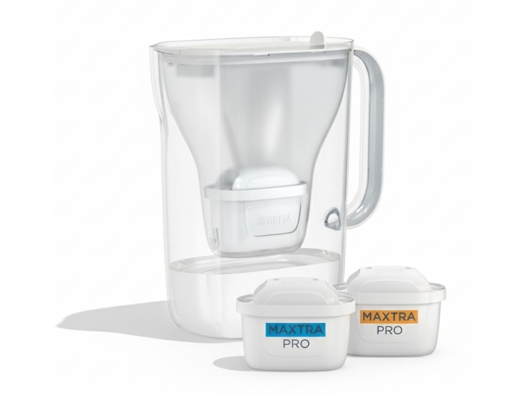 Brita Style Essential, Vattenfilter kanna, 2,4 l, Transparent, Vit | Köksutrustning - Vattenfiltrering - Vattenfiltreringskanna | GameStuff