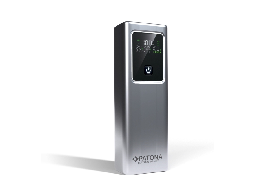 Patona 4237, 20000 Mah, Lithium-Ion (Li-Ion), Power Delivery, Schnellladung, 3,7 V, Grau
