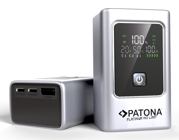 Patona 4238, 10000 Mah, Lithium-Ion (Li-Ion), Power Delivery, Quick Charge, 3.7 V, Silver