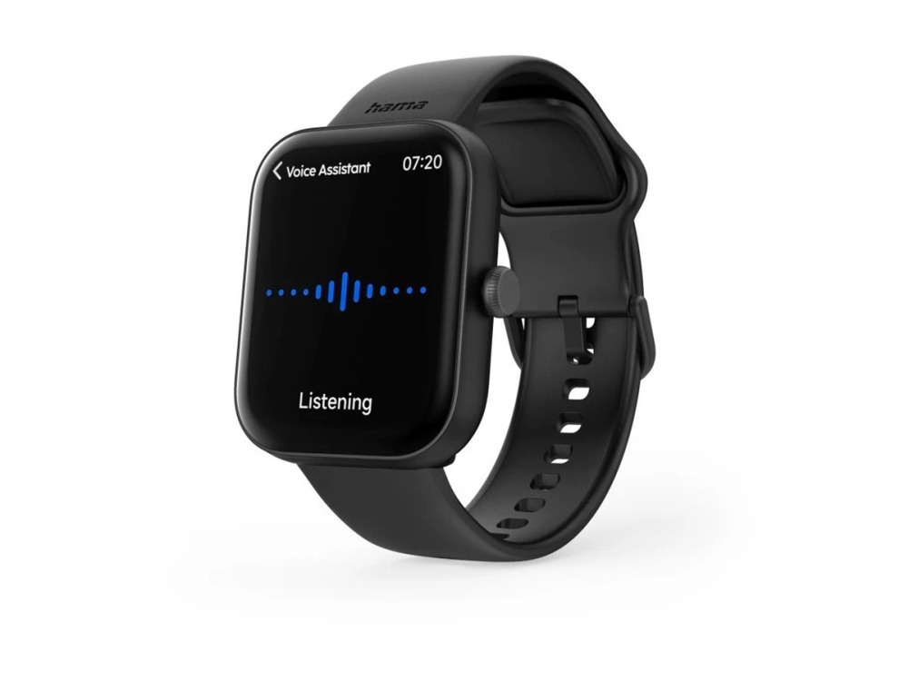 Hama 5000 - 47 Mm - Sort Plastik - Smart Ur Med Rem - Silikone - Sort - Display 1.65" - Bluetooth - 40 G