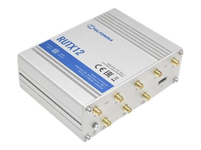 Teltonika Rutx12 - Trådløs Router - Wwan 4-Port Switch - 1Gbe, Modbus - Wi-Fi 5 - Dual Band - 4G, 3G