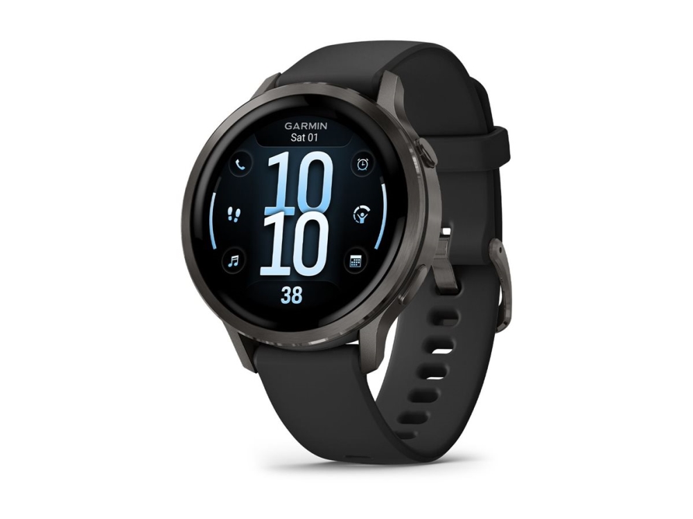 Garmin Venu 4 - 41 mm - skiffer - smart klocka med band - silikon - svart - handledsstorlek: 110-175 mm - display 1.2 - 8 GB - Bluetooth, ANT+, Wi-Fi - 33 g | Sport & Träning - Pulsklockor & Smartwatches - Smartklockor | GameStuff