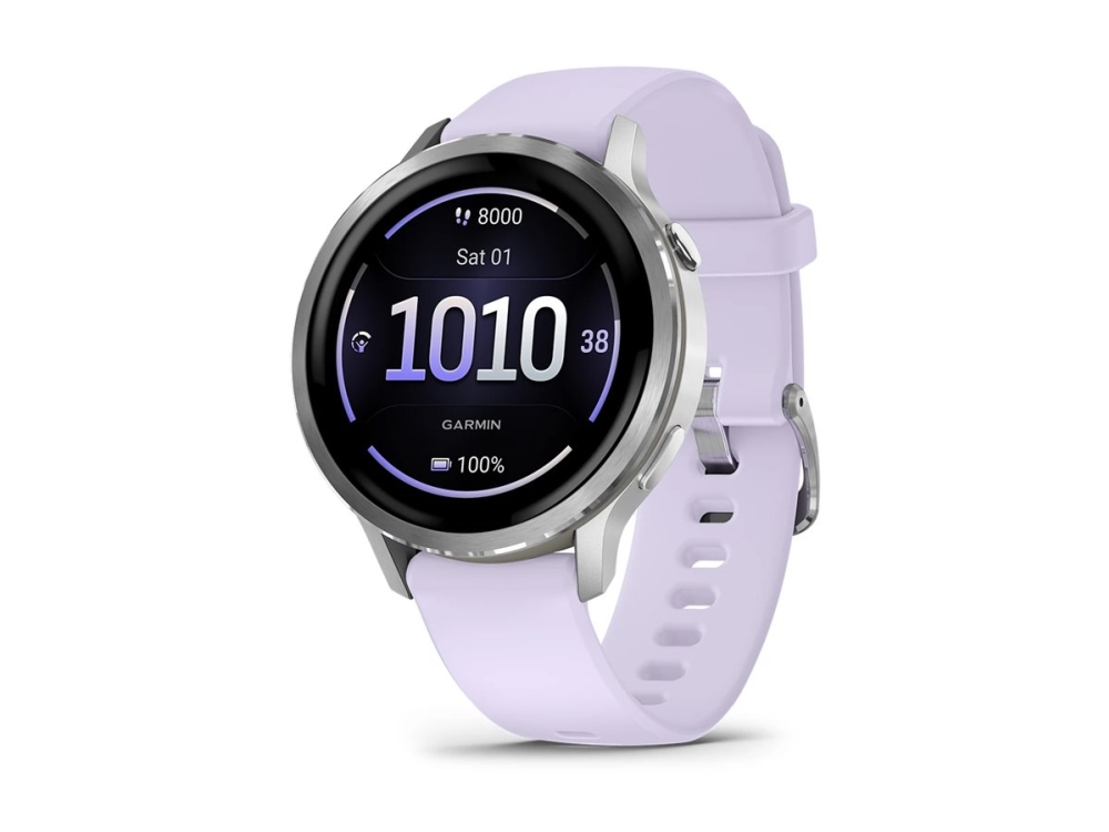 Garmin Venu 4 - 41 mm - silver - smart klocka med band - silikon - periwinkle - handledsstorlek: 110-175 mm - display 1.2 - 8 GB - Bluetooth, ANT+, Wi-Fi - 33 g | Sport & Träning - Pulsklockor & Smartwatches - Smartklockor | GameStuff