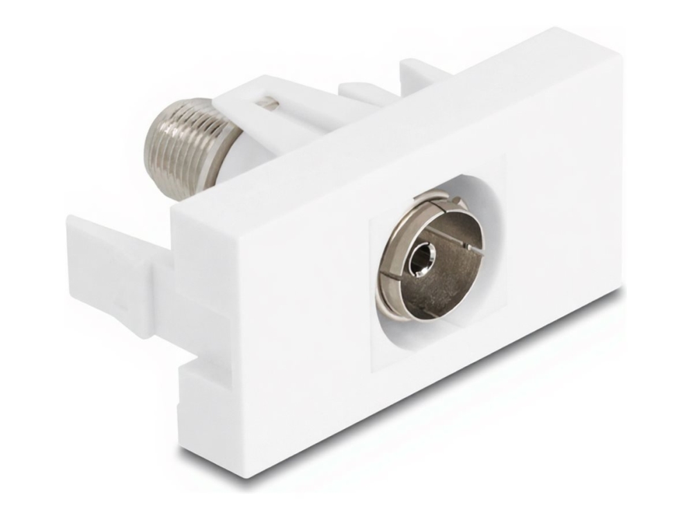 Delock - Easy 45 - Klik I-Modul - To F Female - Iec (Hun) - 1 Modul - Hvid