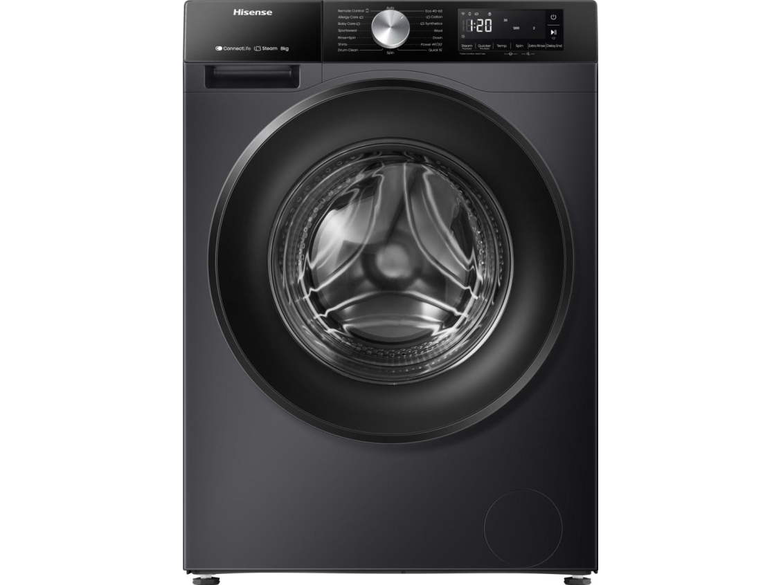 Hisense Vaskemaskine WF3S8043BB3 8kg A-30% | Vitvaror - Tvätt & torkning - Frontlastande tvättmaskiner | GameStuff