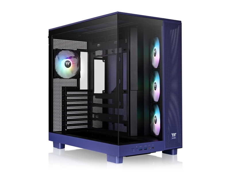 Thermaltake Ca-11E-00Mnwn-00, Midi Tower, Pc, Blue, Atx, Micro Atx, Mini-Itx, Spcc, Tempered Glass, Gaming