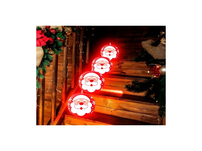 Julemand Led Balloner, 5 Stk