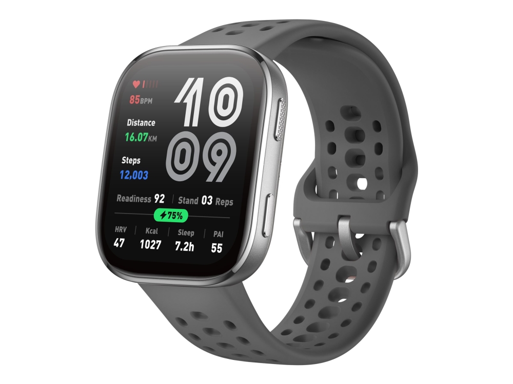 Amazfit Bip 6 - Intelligente Uhr Mit Armband - Flüssigsilikon - Handgelenkgröße: 130-195 Mm - Display 1,97" - Bluetooth - 27,9 G - Braun Schwarz