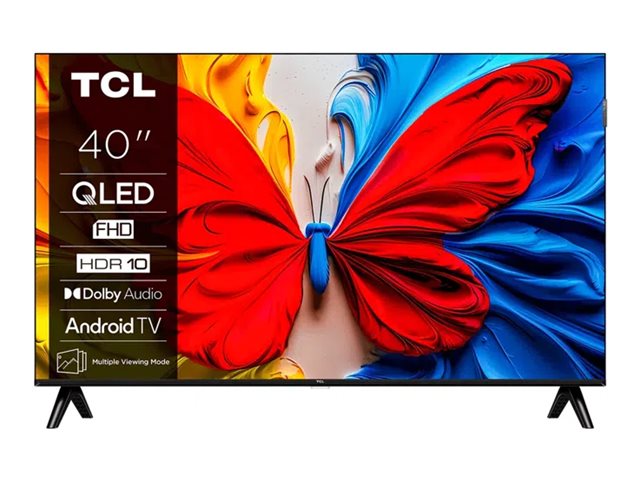 TCL 40V5C - 40 Diagonal klass (39.5 visbar) - V5C Series LED-bakgrundsbelyst LCD-TV - QLED - Smart TV - Android TV - 1080p 1920 x 1080 - HDR - borstad metall | TV, Ljud & Bild - TV & Hemmabio - TV | GameStuff