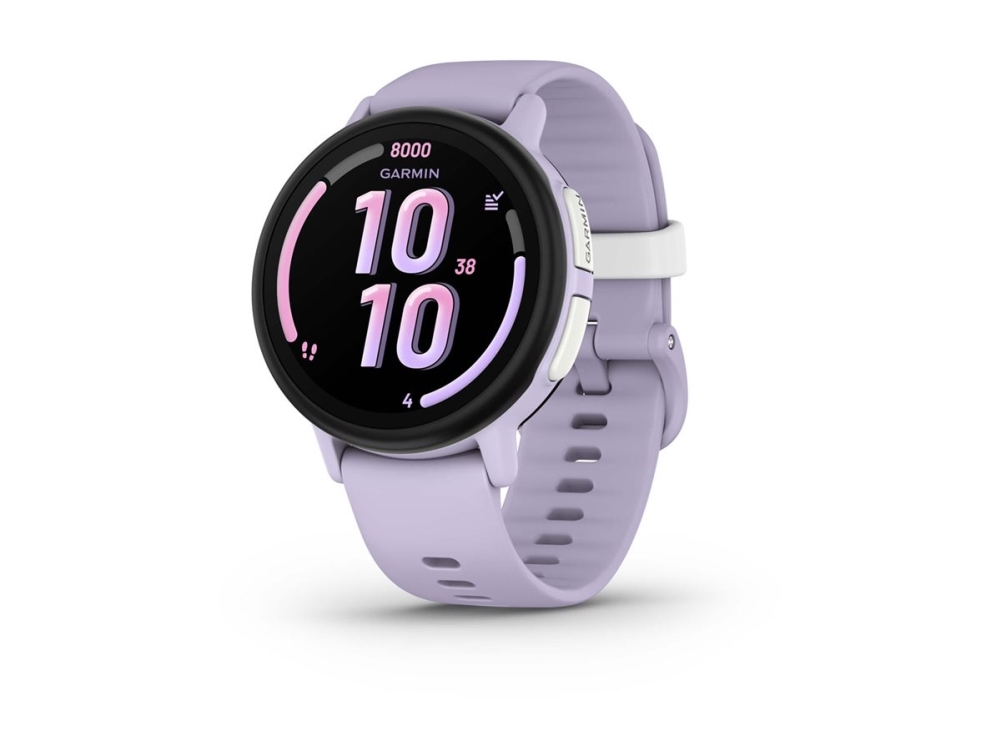 Garmin Bounce 2 - 43 mm - smart ur med bånd - silikone - håndledsstørrelse: 115-180 mm - display 1.2 - 4 GB - ANT+/ANT, Bluetooth, Wi-Fi, LTE - 26.5 g - lyselilla