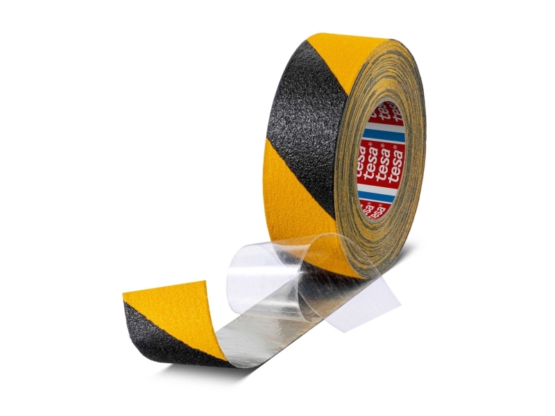 Skridsikker tape Tesa 60955, 50 mm x 18 m, gul/sort | Kläder & Säkerhet - Säkerhetsutrustning - Golv & Områdesäkerhet | GameStuff