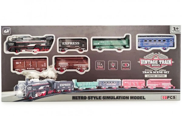 Vintage tåg med räls 19 delar | Hobby - Modelljärnväg - Nybörjarsatser | GameStuff