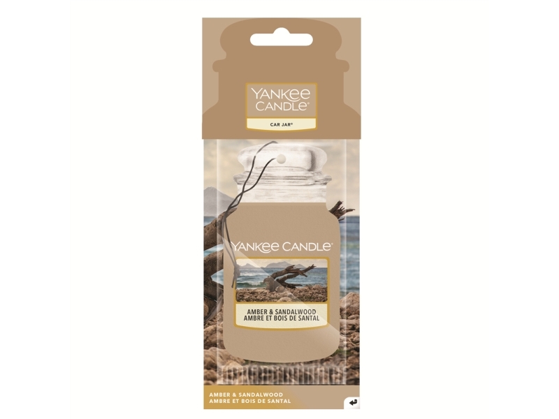 Yankee Candle Amber & Sandalwood, Hanging Freshener, Hængende, Brun, Flerfarvet, Pap, 60 Mm, 110 Mm